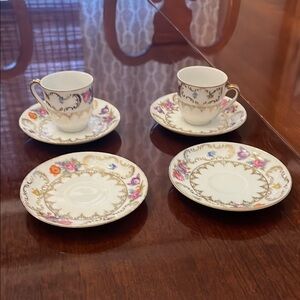 Vintage Floral Tea Cup and Saucer Set